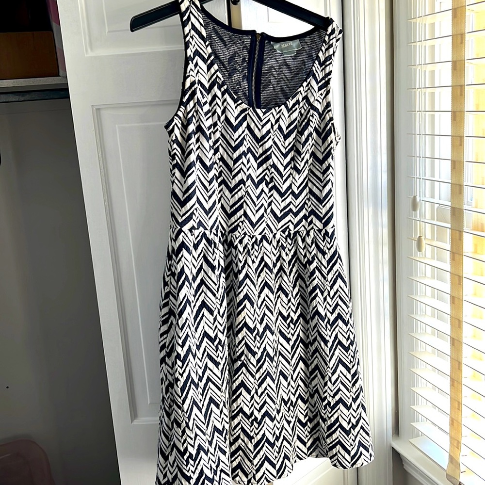 Maeve black and white dress size 6